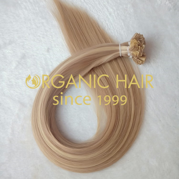 100% human remy hair：keratin bond,mixed color H125